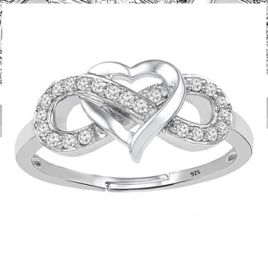 Sterling Silver Rings for Women, Infinity Ring for Women