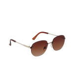 Unisex Brown Round Sunglasses with UV Protected Lens- black
