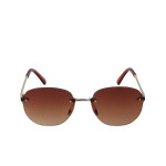 Unisex Brown Round Sunglasses with UV Protected Lens- black