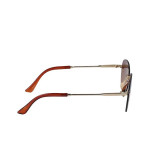 Unisex Brown Round Sunglasses with UV Protected Lens- black